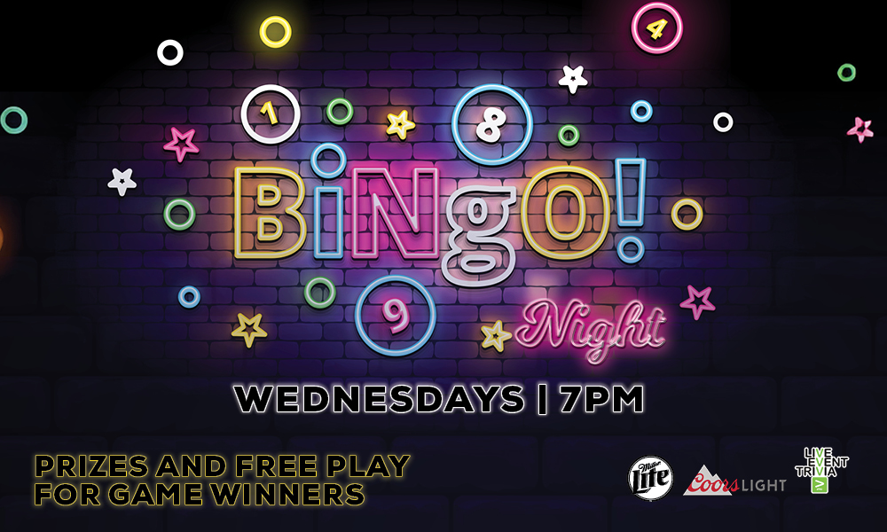 Bingo Night Wednesday at 7pm