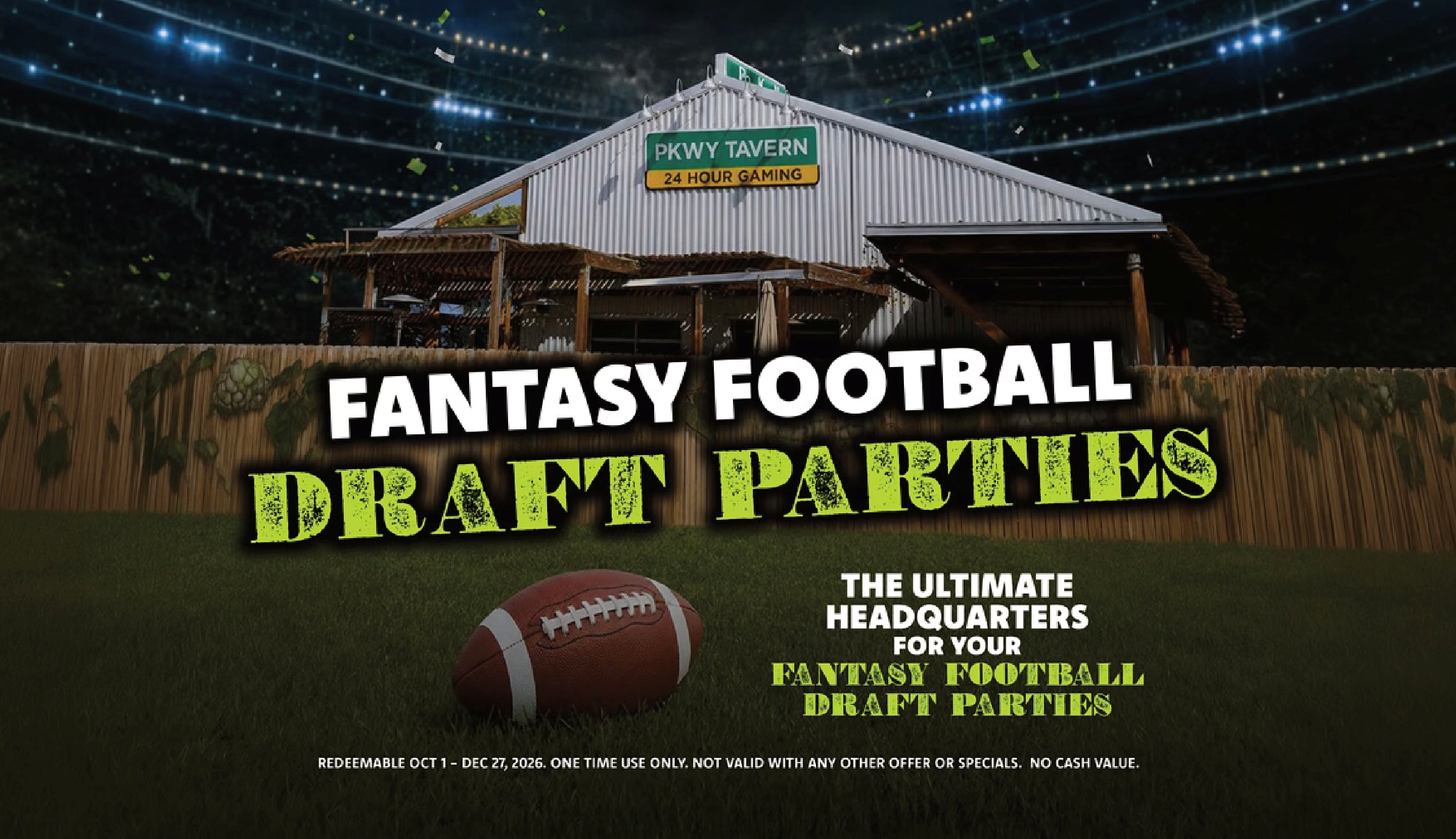 Fantasy Football Draft Parties at PKWY Tavern Las Vegas