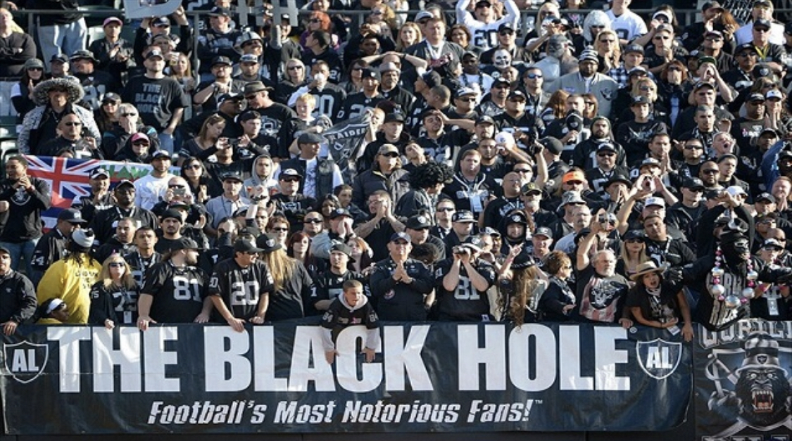 Fans watching a Raiders away game at PKWY Tavern Decatur in Las Vegas